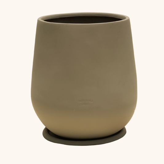Maceta de diseño gota premium en fibra de vidrio
