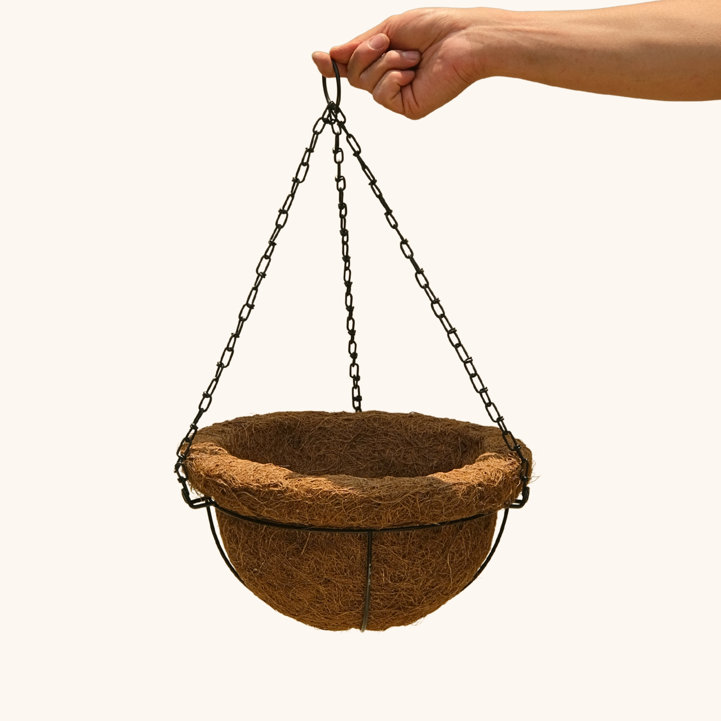 Maceta de fibra de coco colgante