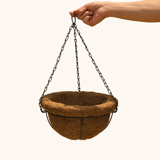 Maceta de fibra de coco colgante